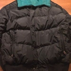 Reversible Ski Jacket Black/Green, Down, Nylon